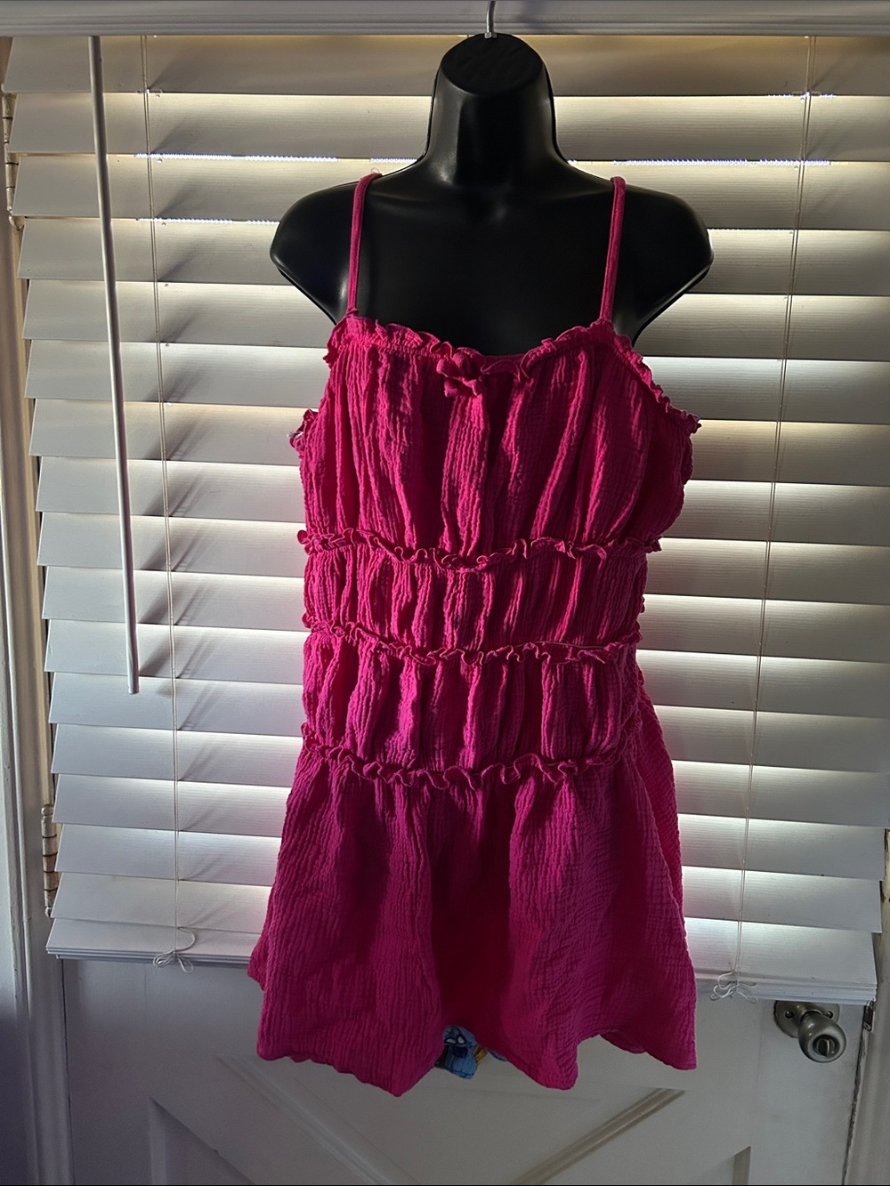 Love Bright Pink Smocked Spaghetti-Strap Dress